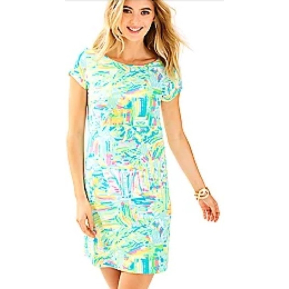 Lilly Pulitzer Marlowe Dress Sea Salt and Sun Pima Cotton XXS ‎ NWT $98
